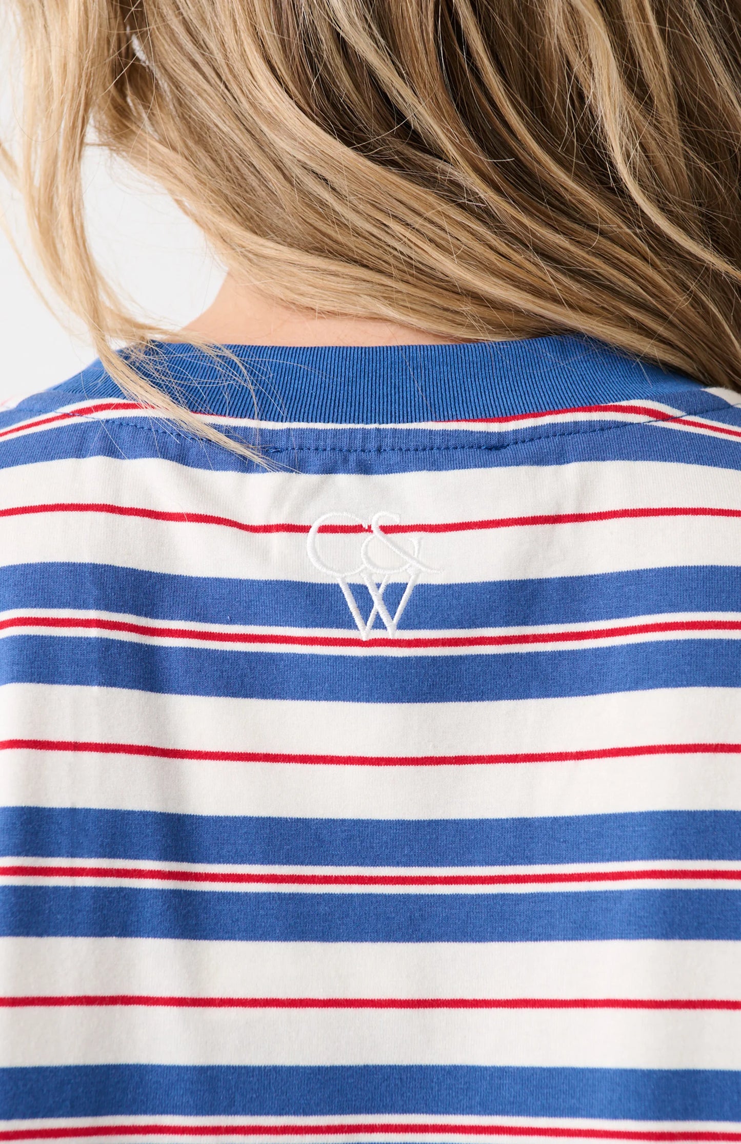 Carter Long Sleeve | Red/ Slate Stripe