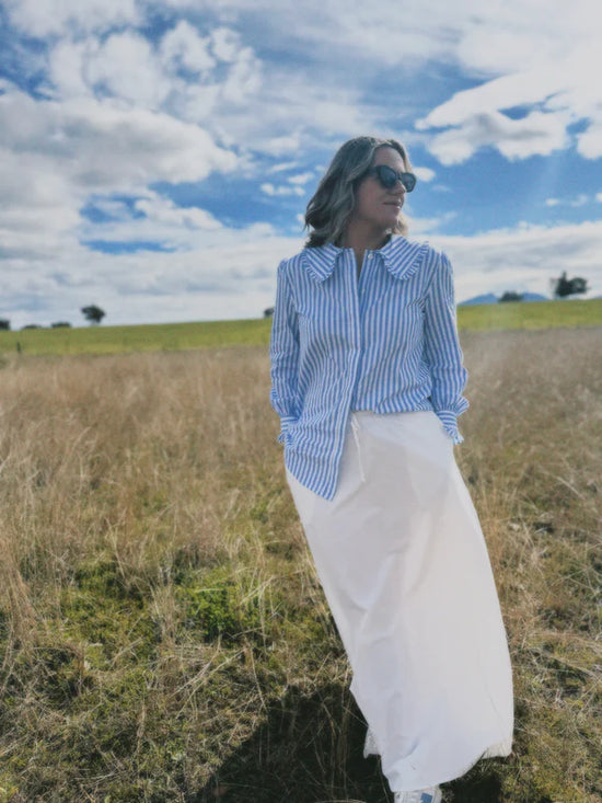 Peta Shirt | Blue Stripe