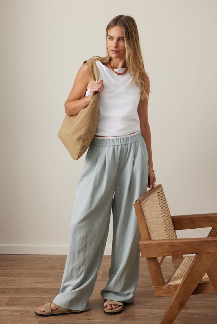 Mim Pleat Pant | China Blue