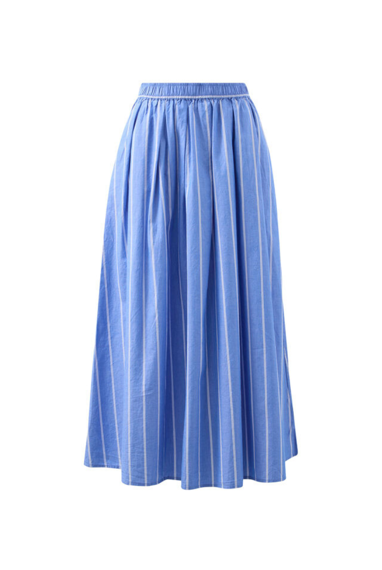 Florence Maxi Skirt | Oxford Blue Stripe