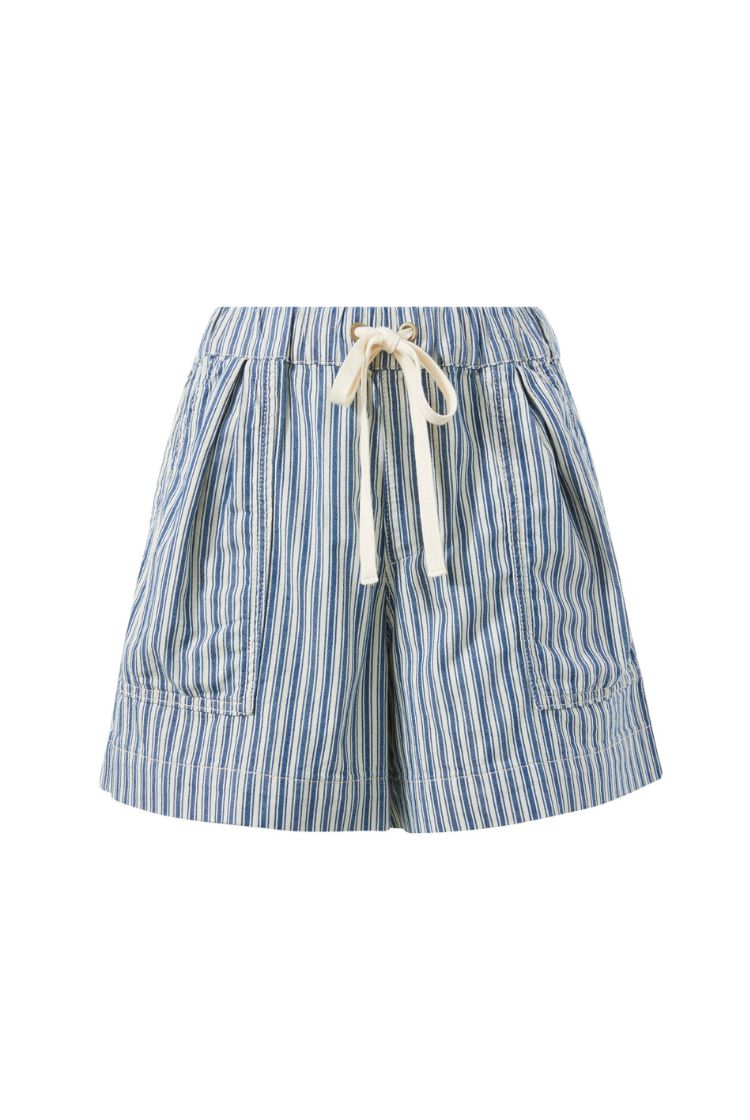 Relaxed Everyday Short | Lagoon Blue Stripe