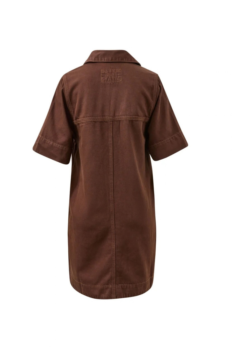 Bonnie Relaxed Shirt Dress | Chocolate