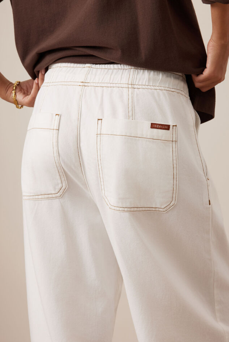 Jessie Barrel Pant  | Fresh Ecru