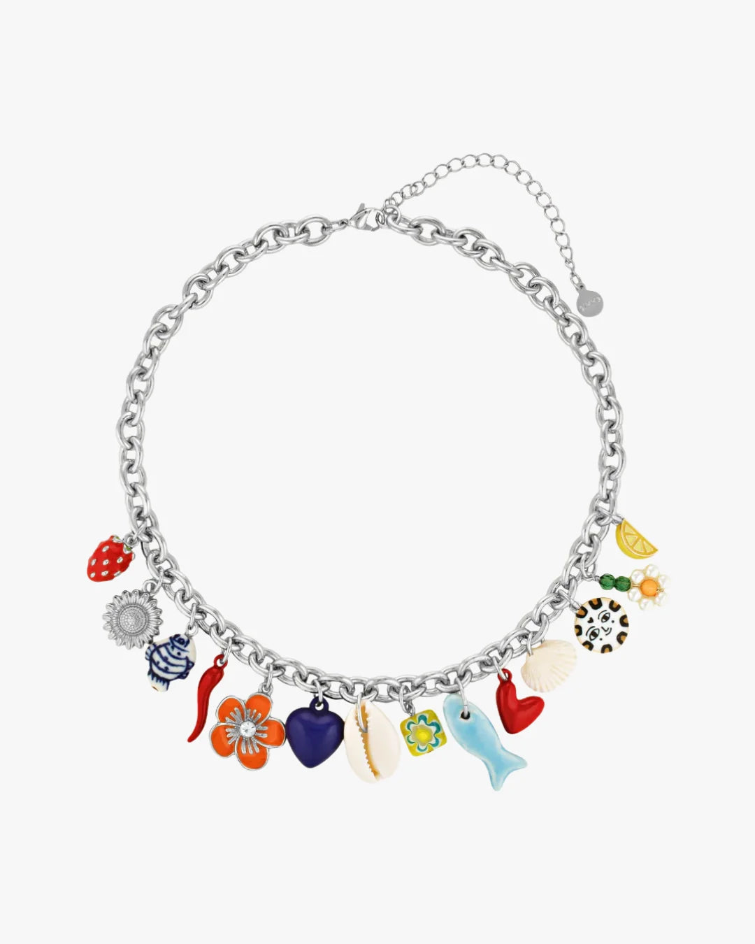 Positano Charm Necklace | Silver