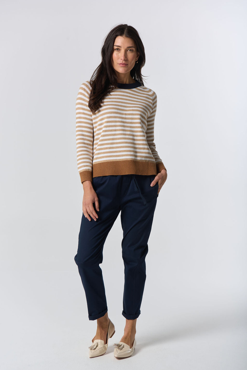 Farmer Cotton Cashmere Jumper | Cornsilk/ Laser