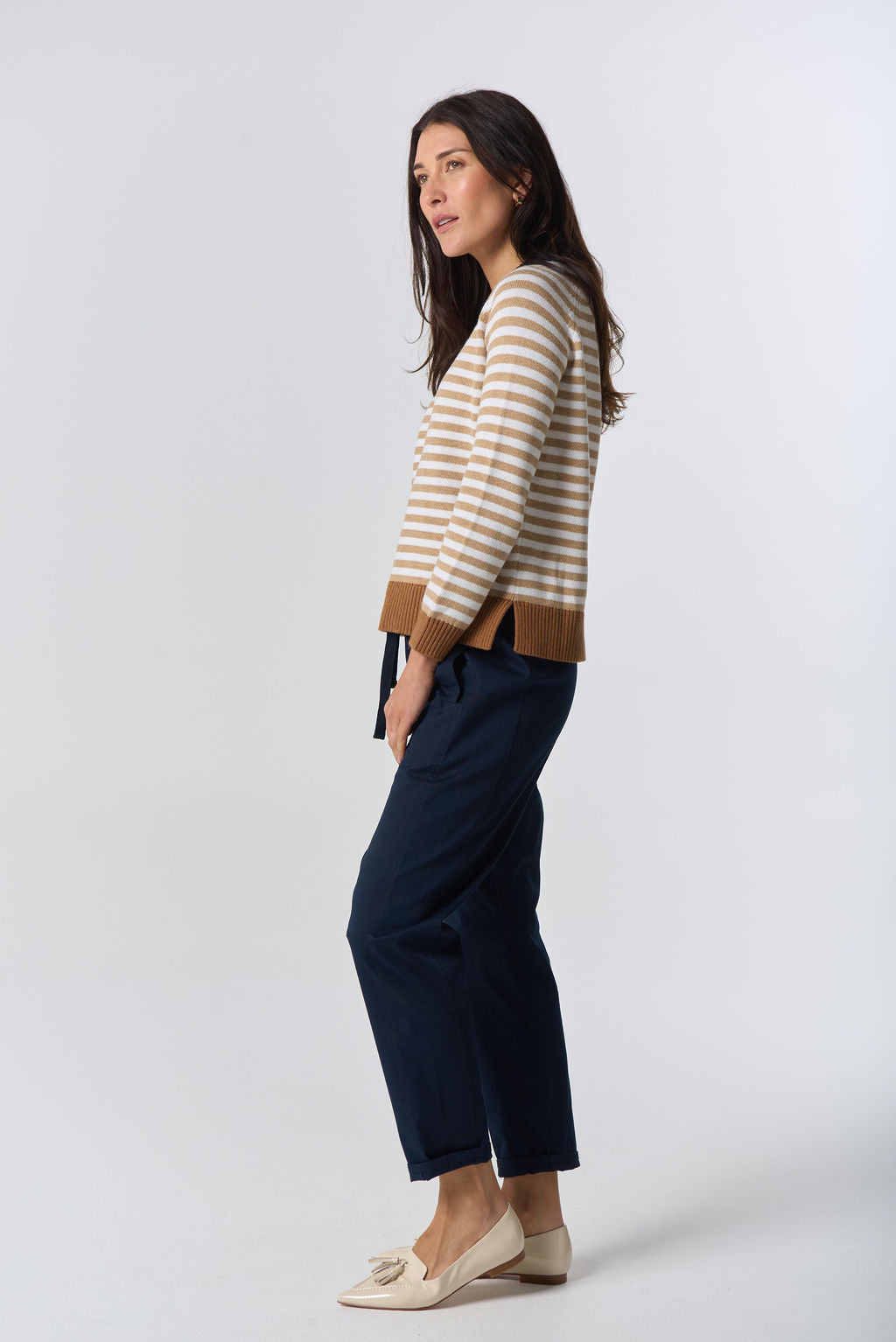 Farmer Cotton Cashmere Jumper | Cornsilk/ Laser