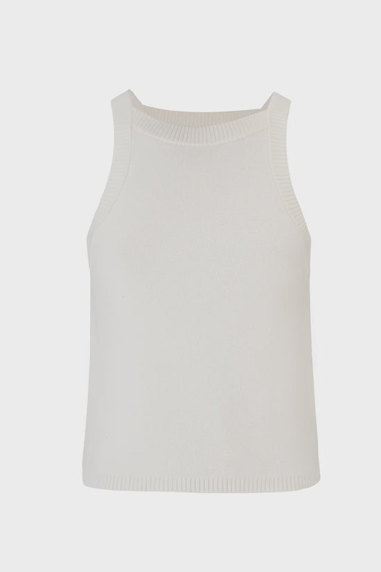 Tash Knit Tank | White