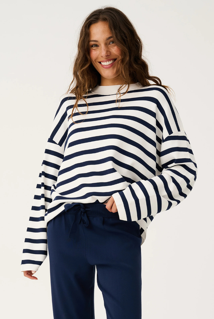 Rae Knit | Navy Stripe
