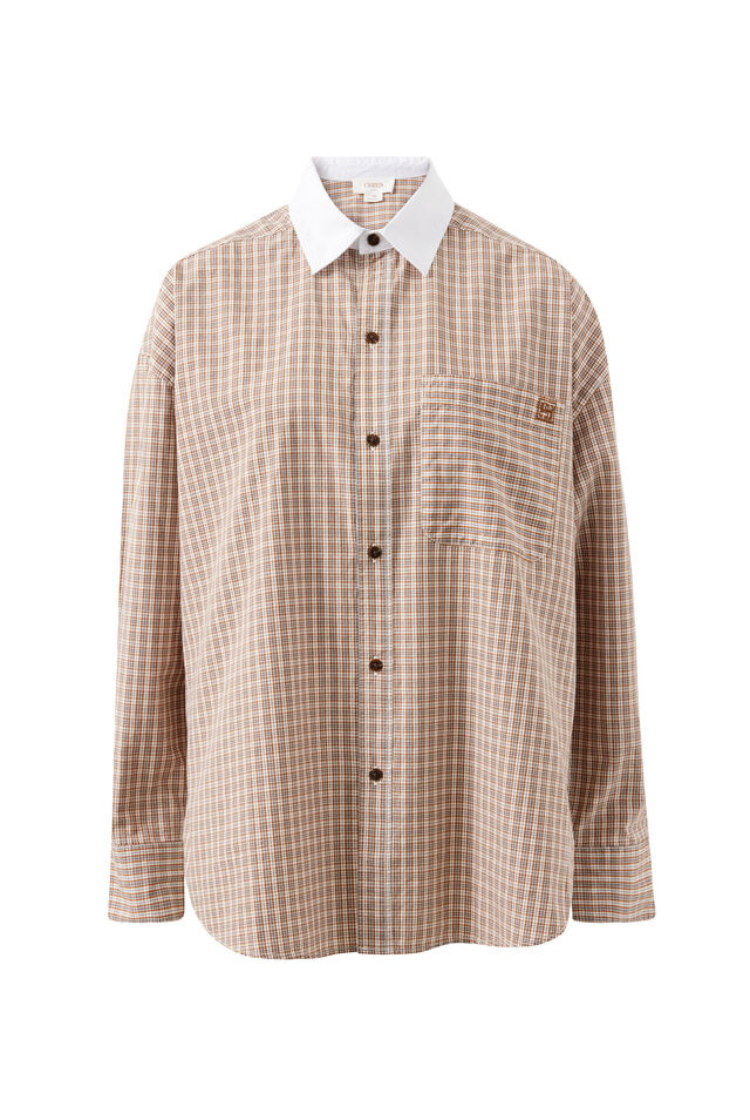 Peta Oversized Shirt | Toffee Check