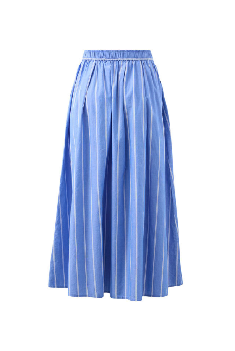 Florence Maxi Skirt | Oxford Blue Stripe