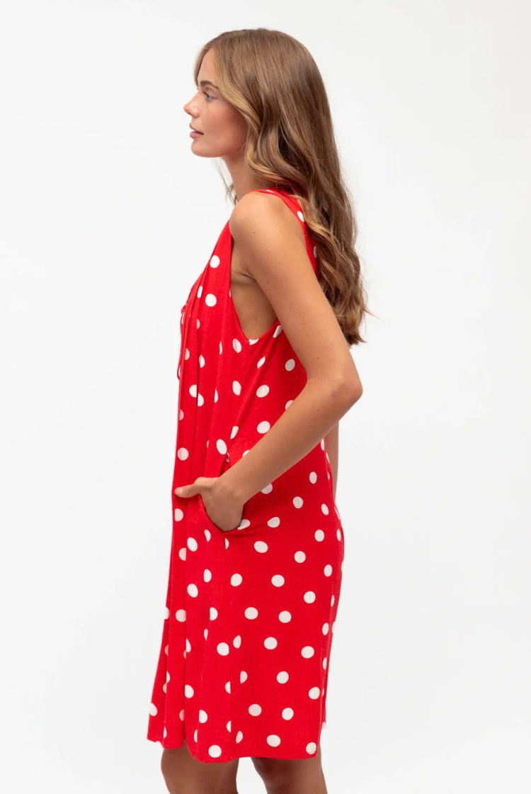 Spot Dress | Red
