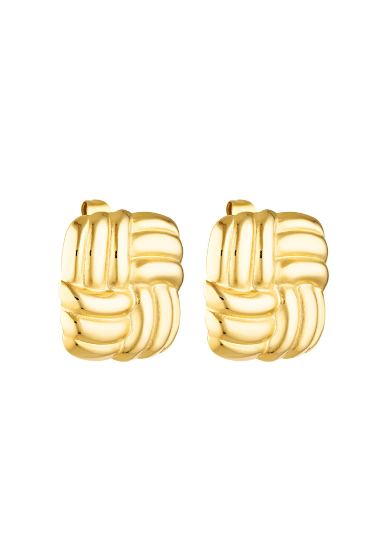 Baby Cushion Earrings | Gold