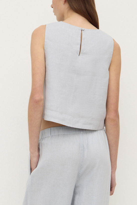 Estelle Linen Top | Cloud