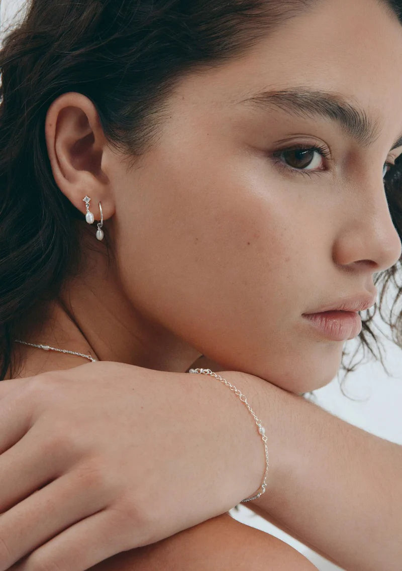 Aspen Mini Drop Earrings | Silver