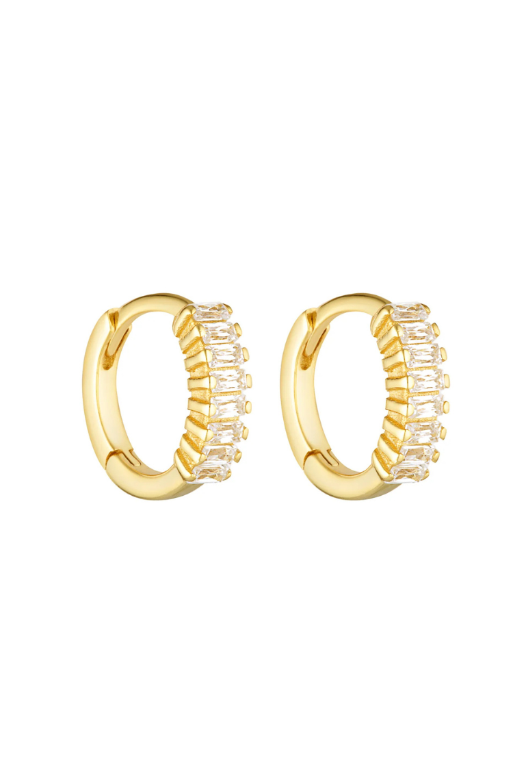 Gemini Huggies | Gold/ Clear