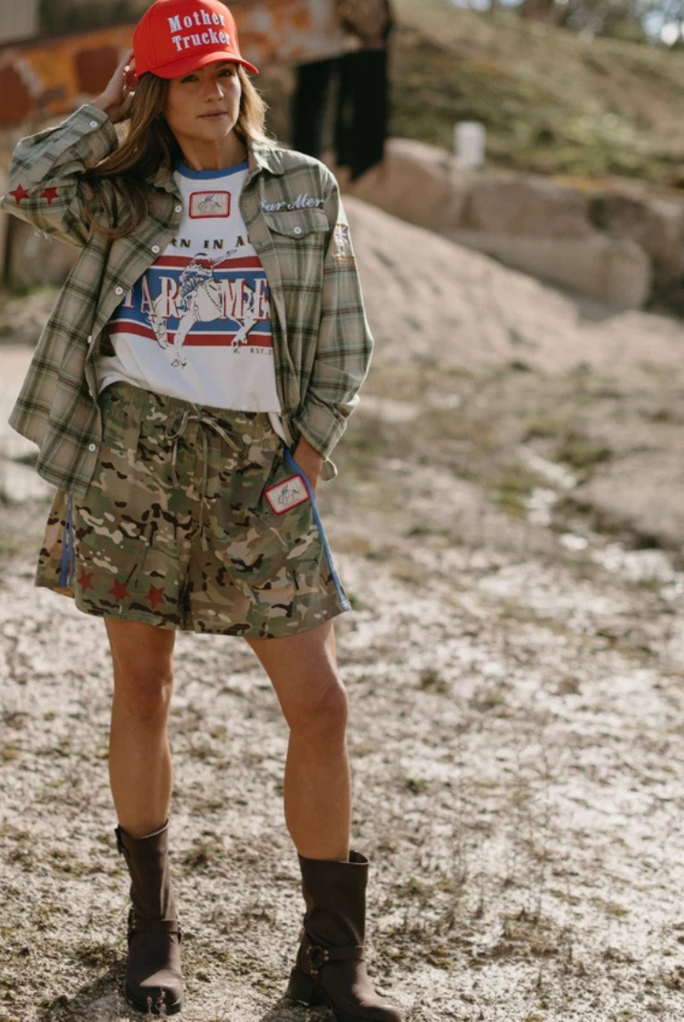 Camo Jersey Track Short