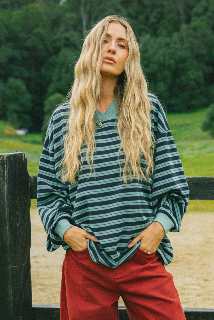 Nautical Long Sleeve Tee | Sage