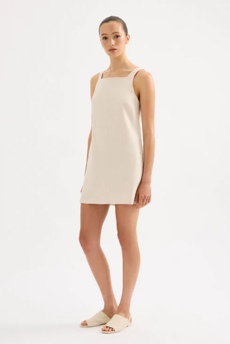 Eden Linen Midi Dress | Cream