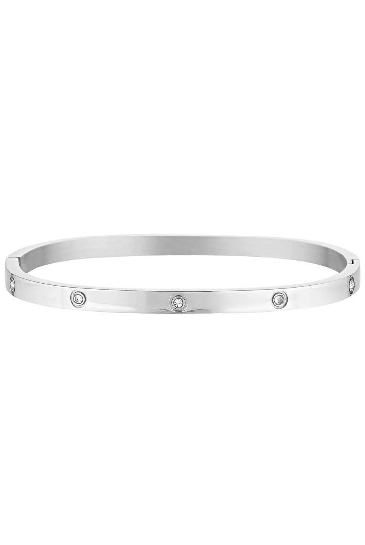 Dylan Bangle | Silver / Celestial Clear
