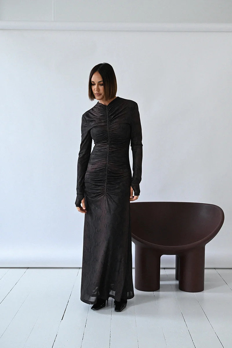 Siren Midi Dress | Snake Print