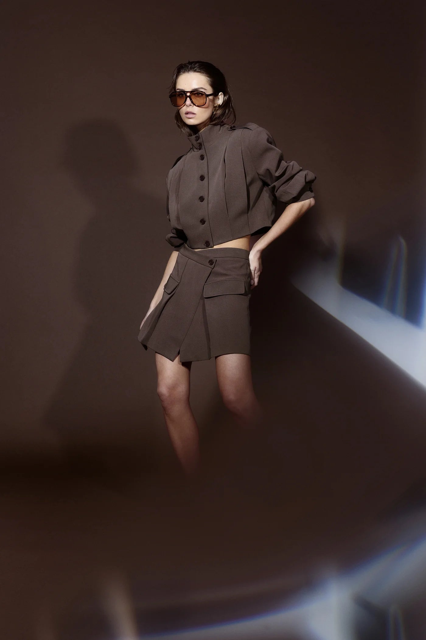 Vault Mini Skirt | Mocha