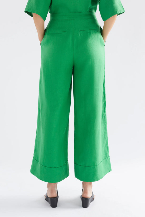 Anneli Linen Pant | Vine Green