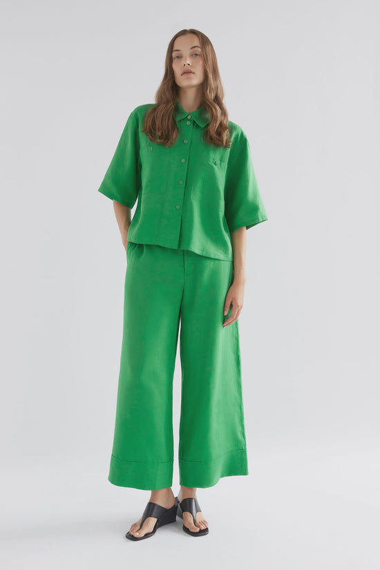 Anneli Linen Pant | Vine Green