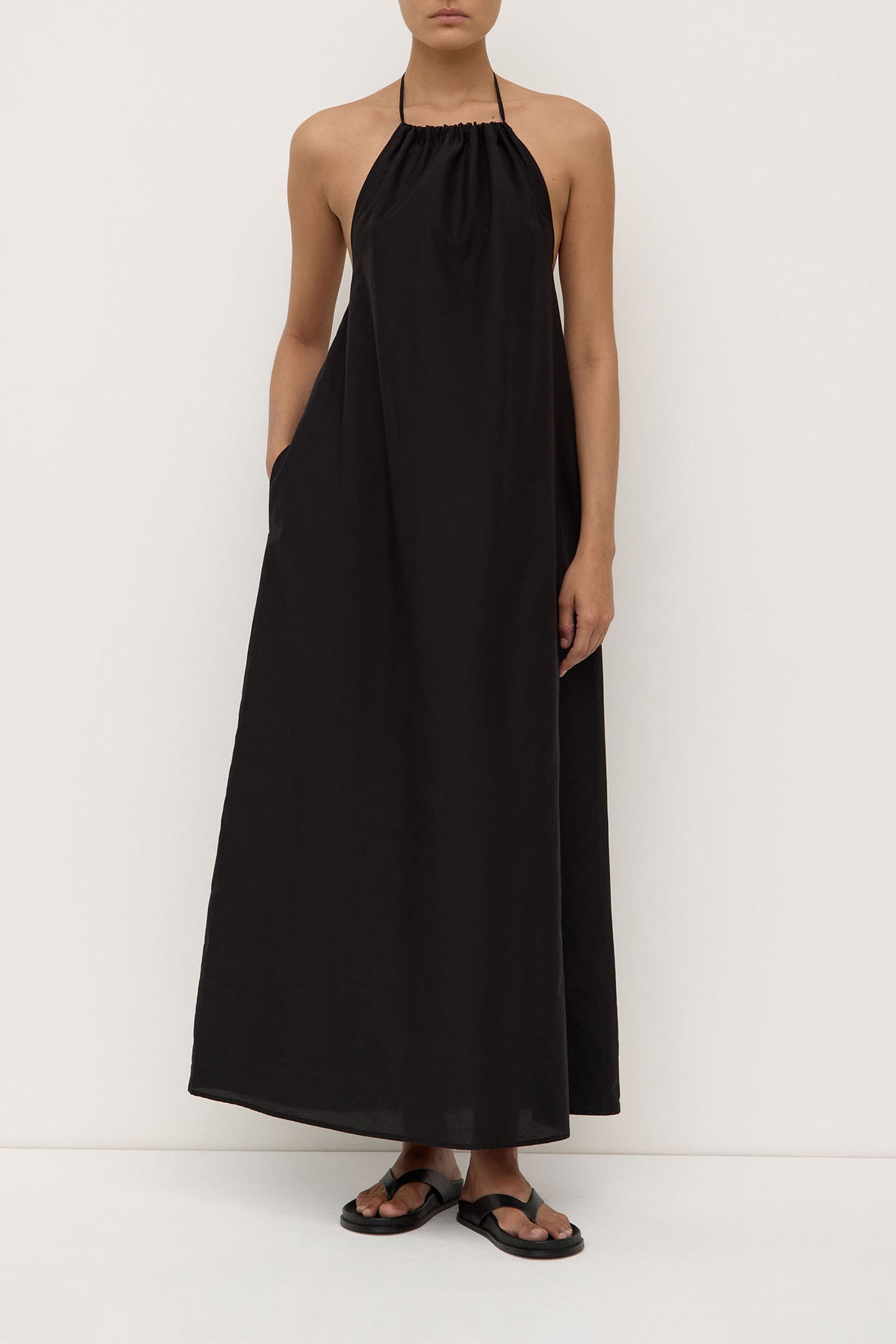 Addison Halter Maxi Dress | Black