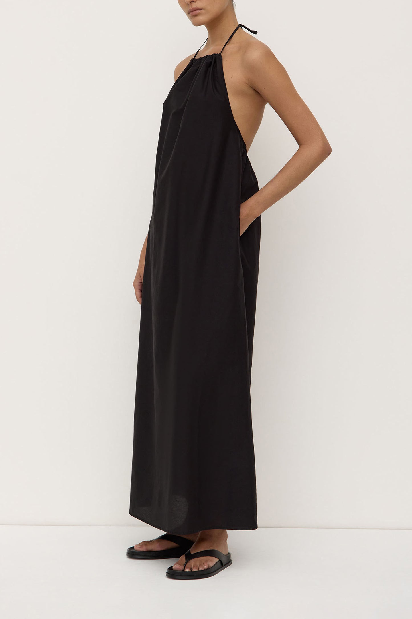 Addison Halter Maxi Dress | Black
