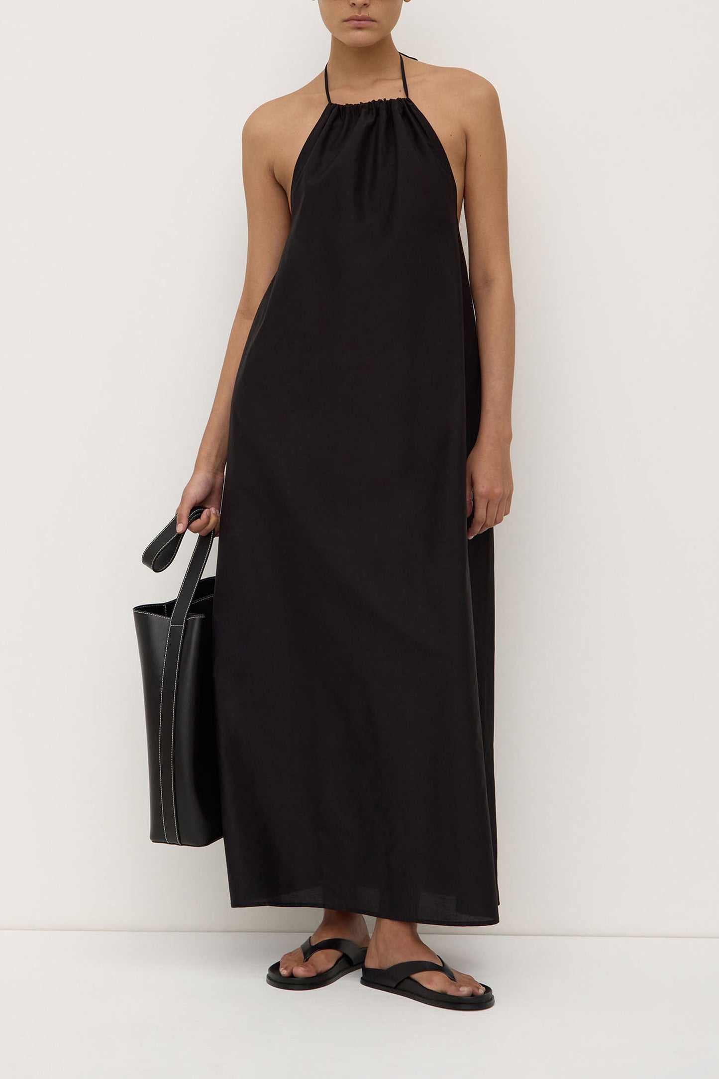 Addison Halter Maxi Dress | Black