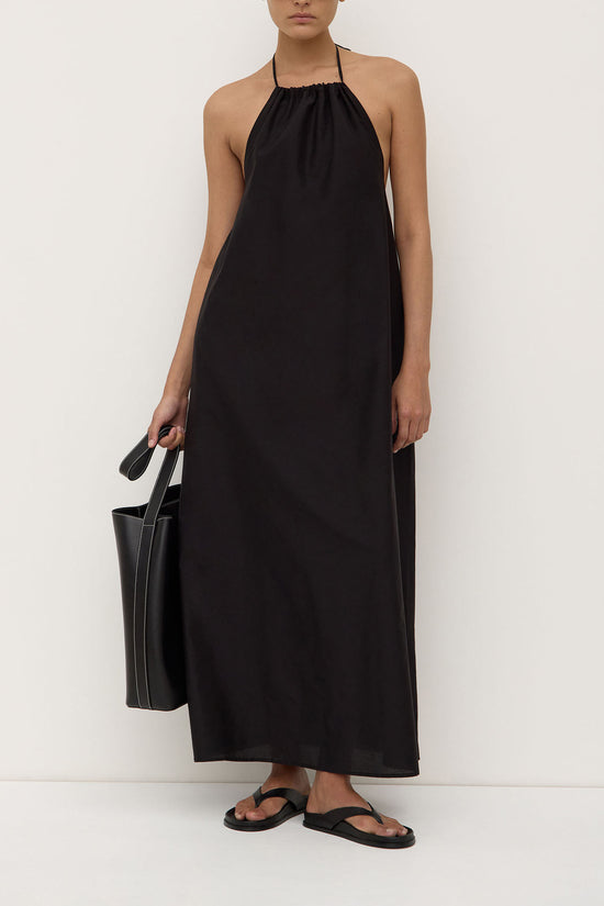 Addison Halter Maxi Dress | Black