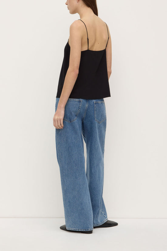 Aime Silk Tank | Black