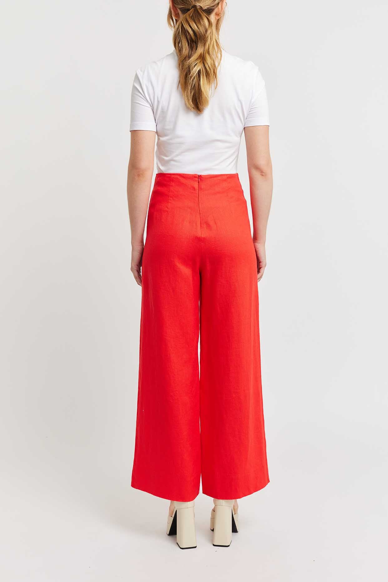 Load image into Gallery viewer, Atlas Linen Pant | Rouge

