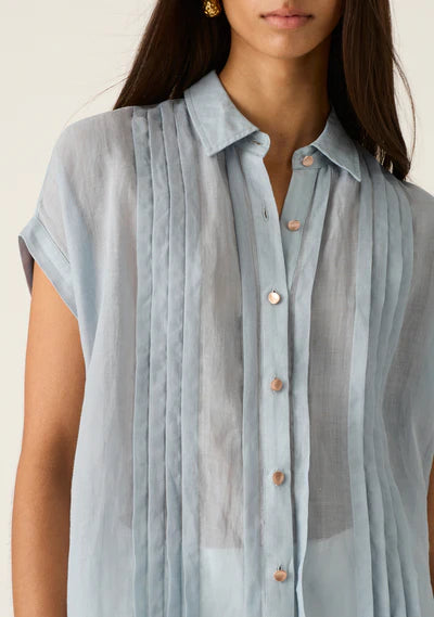 Alessia Tunic Shirt | Aura Blue