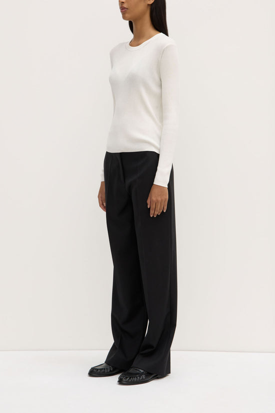 Amira Knit Long Sleeve Tee | Antique White