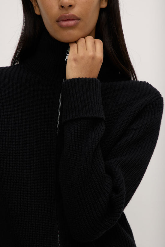 Annisha Zip Knit | Black