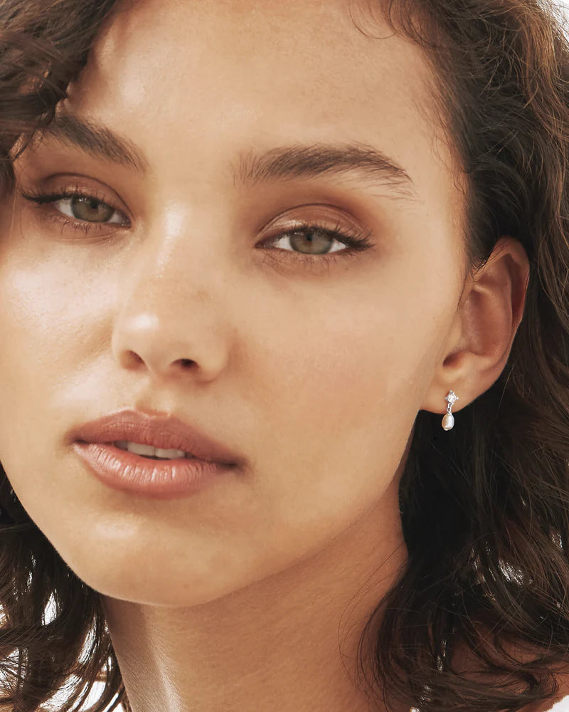 Aspen Mini Drop Earrings | Silver