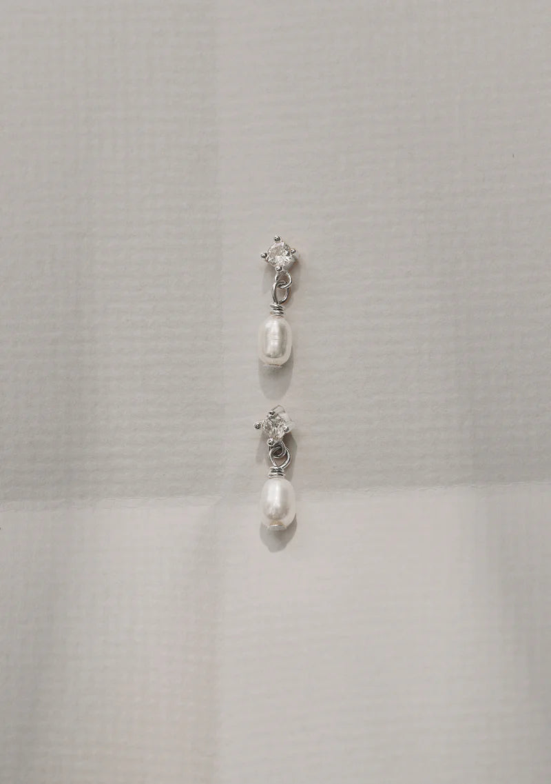 Aspen Mini Drop Earrings | Silver