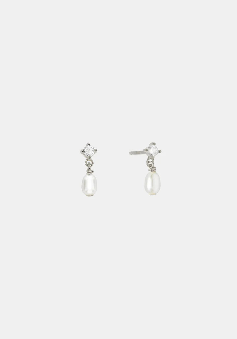 Aspen Mini Drop Earrings | Silver
