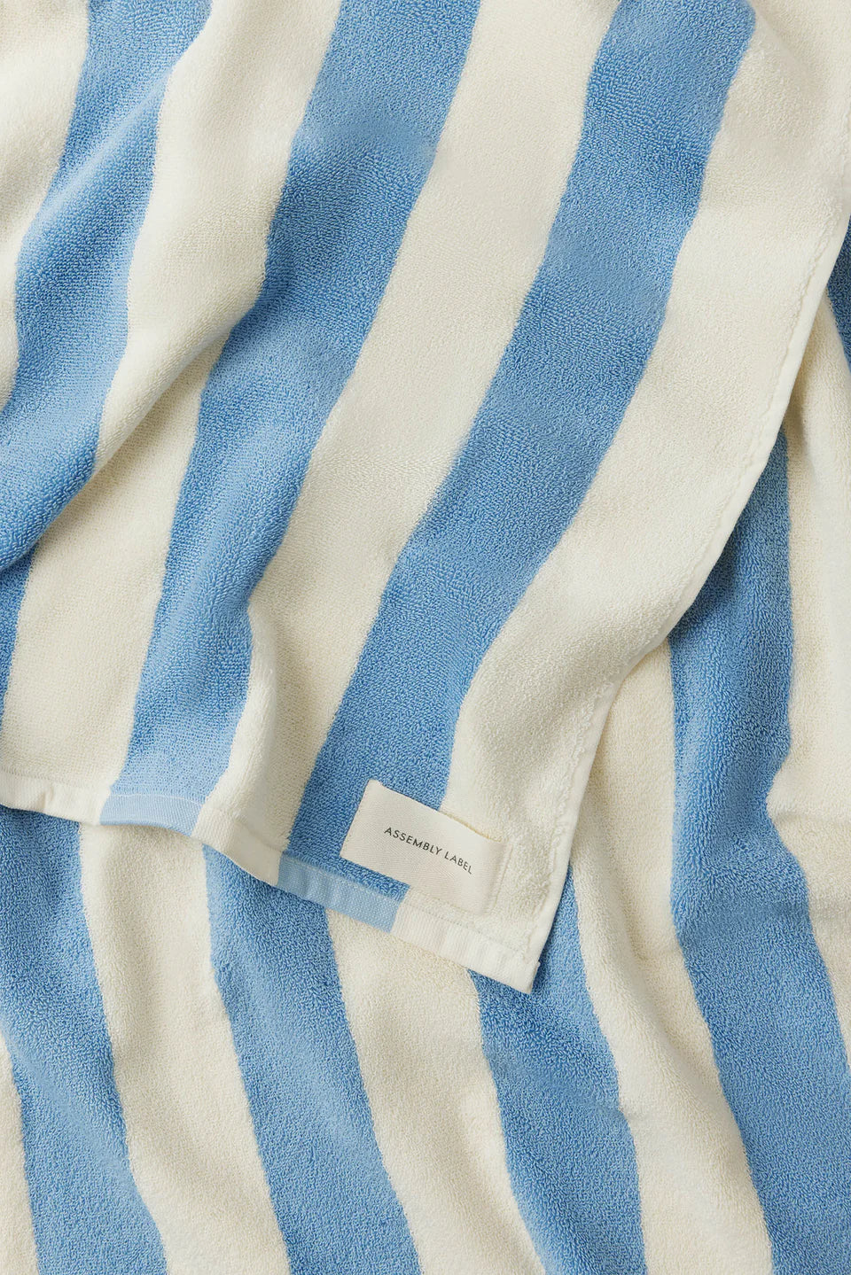 Signature Stripe Beach Towel | Skylar/ Cream