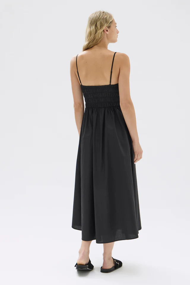 Aubrey Rouched Dress | Black