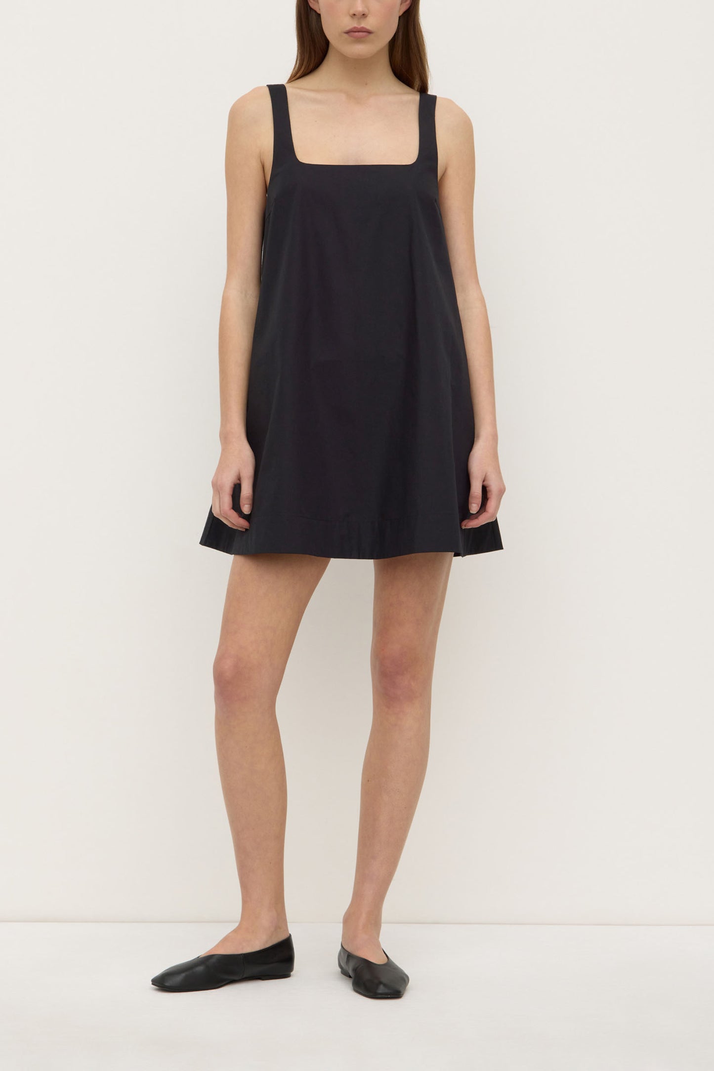 Becca Cotton Drill Mini Dress | Black