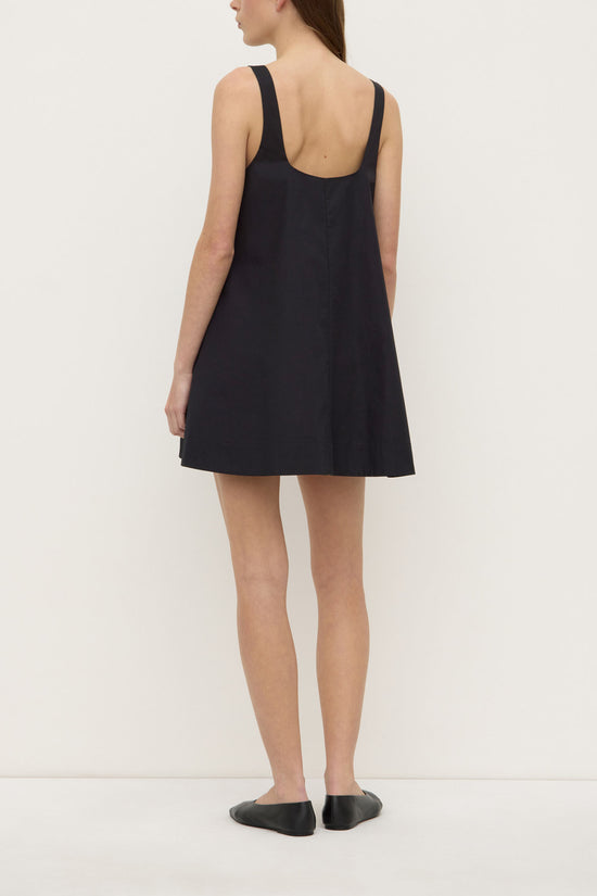 Becca Cotton Drill Mini Dress | Black