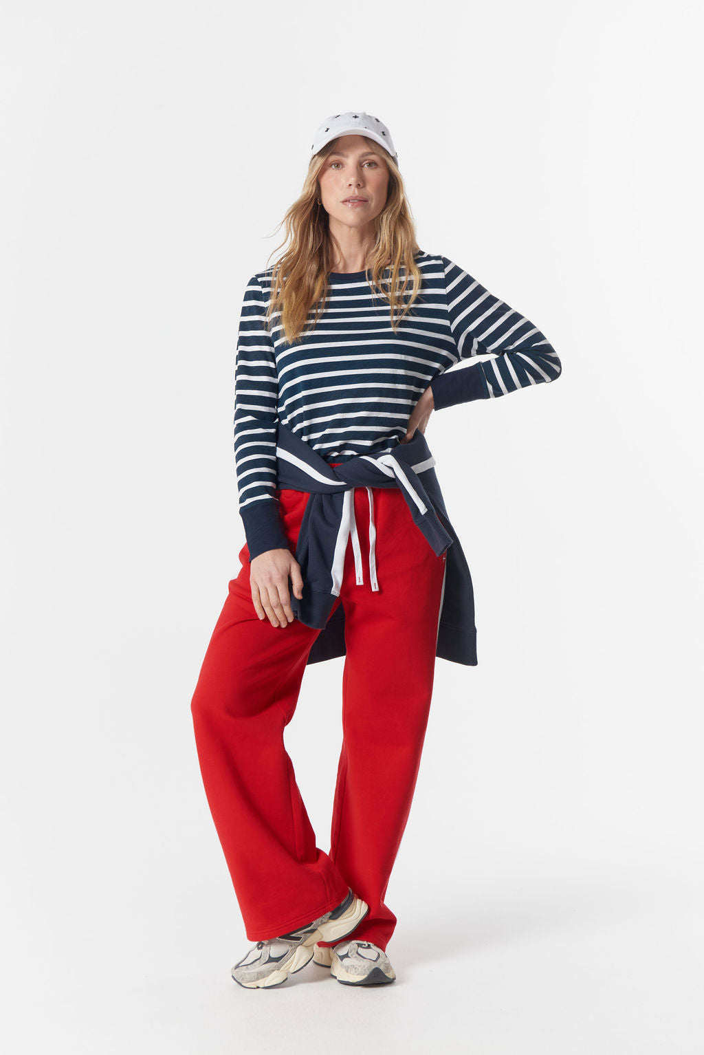Show Stopper Stripe Tee | White / Parisian