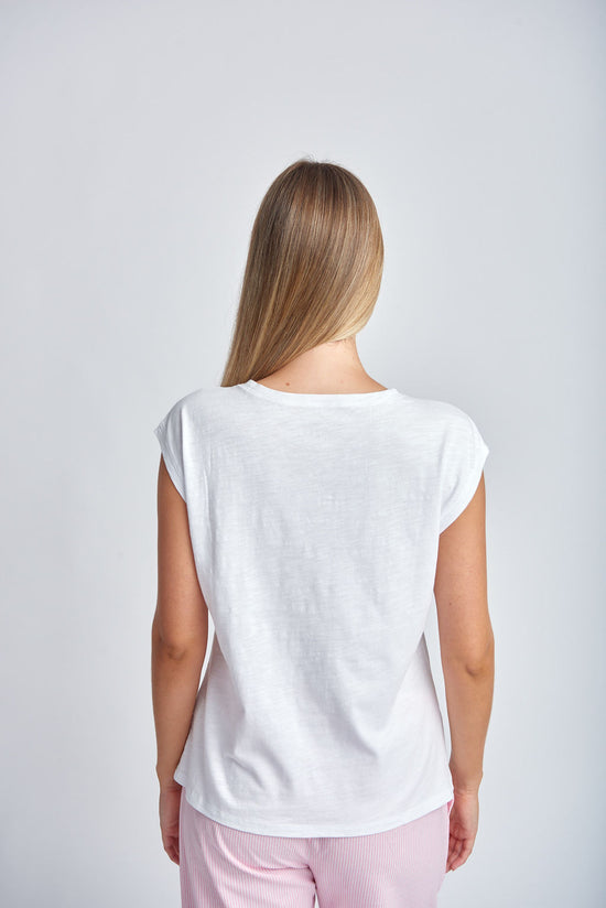 Sleeveless Tee | White