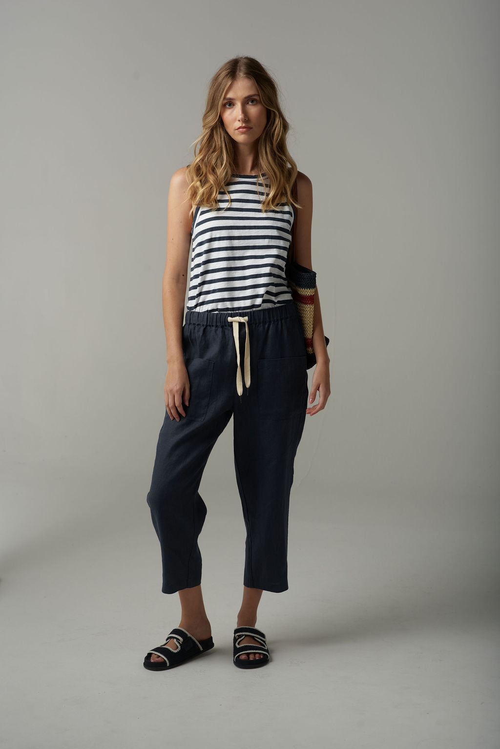 Stripe Tank Top | White/ Parisian