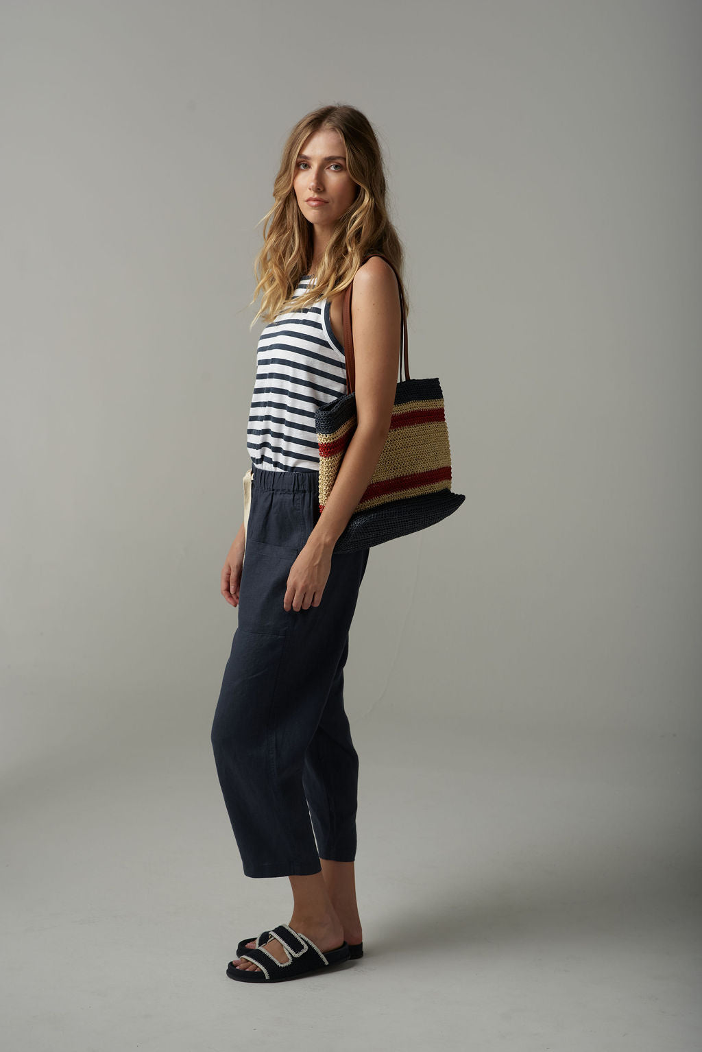 Stripe Tank Top | White/ Parisian
