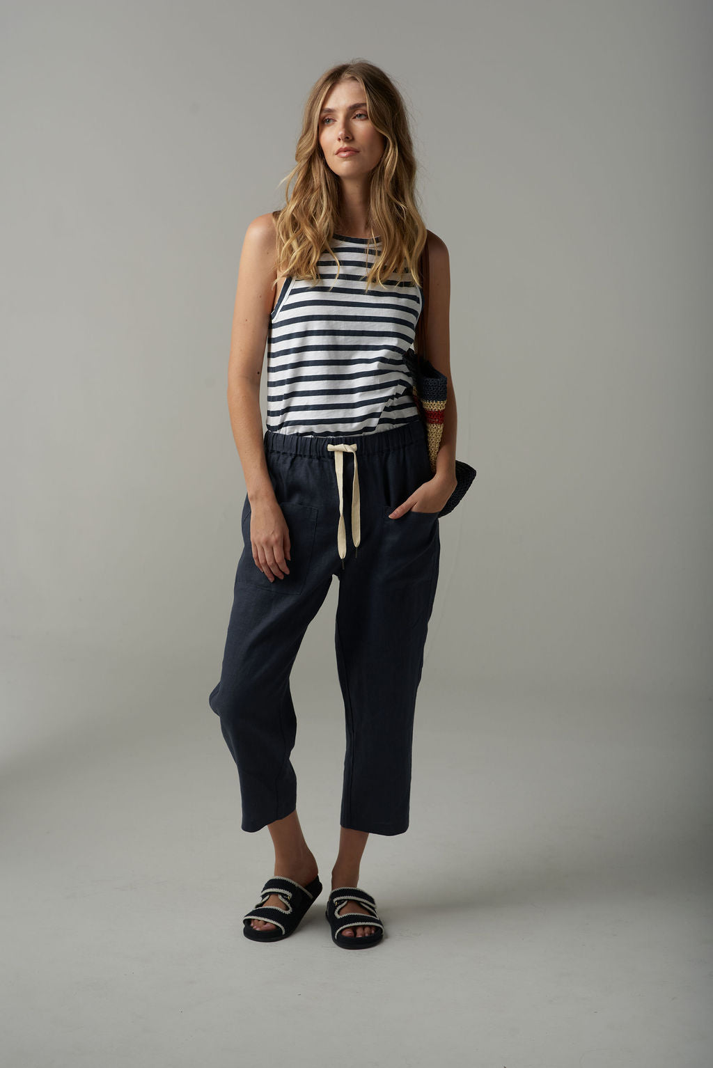 Stripe Tank Top | White/ Parisian