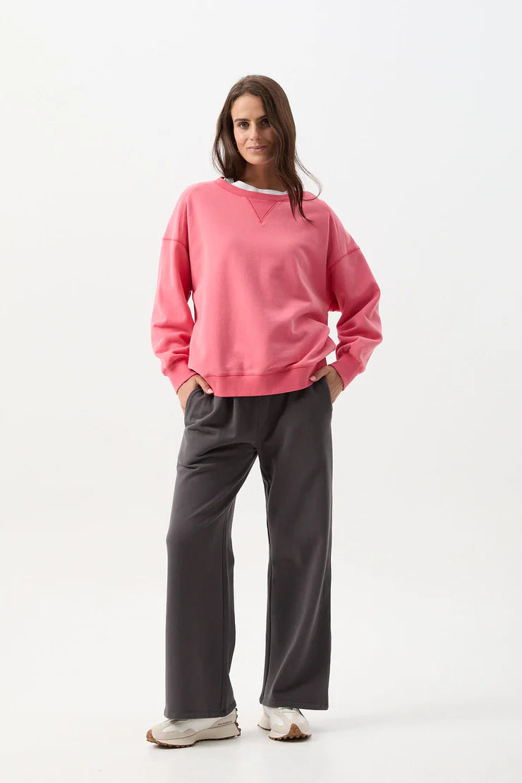 Oversized Panel Sweater | Coral