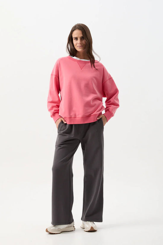 Oversized Panel Sweater | Coral